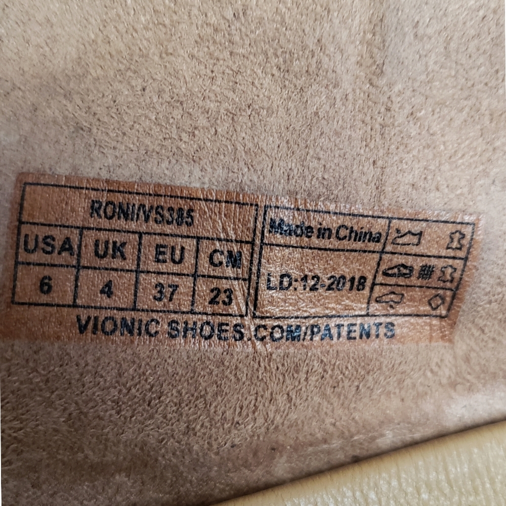 Vionic Slides Black Womens Roni Size 6 Suede Ruffle Shoes Detail Slip-On Sandals - Picture 10 of 15